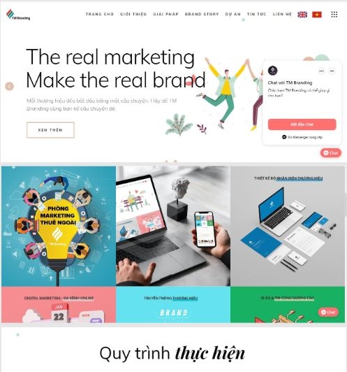 Thiết kế trang web tmbranding.vn